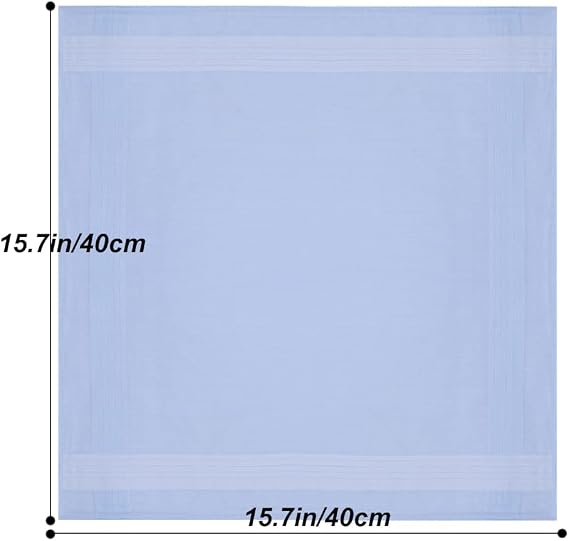 5 Pieces Mens Handkerchiefs Large,Cotton Handkerchiefs Pocket Squares Hankies Men s Handkerchieves Gift-5 Colors