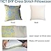 Amcdjkery Turtle Cross Stitch Pillow Kit for Adults, DIY Needlepoint Cushion Cover Kit with Printed Canvas,18x18 Inch Home Decor Gift for Living Room, Sofa, Bedroom