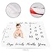 Topixdeals Baby Milestone Blanket, Newborn Monthly Milestone for Boy Girl Unisex, Infant Newborn Baby Swaddling Month Blanket for Photography New Mom
