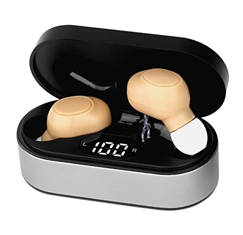 Hearing Aids, Mini Hearing Amplifiers For Adults With Noise Cancelling, Rechargeable Hearing Aid For Seniors Into Ear No Squealing Hearing Assist Device With Led Power Display #TOP6