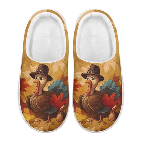 Women's Warm Memory Foam Slippers Comfortable Plush Platform Slippers for Fall Winter2