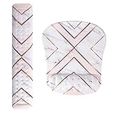 iLeadon Keyboard Wrist Rest and Mouse Pad Wrist Support Set, Soft Memory Foam Filled Mouse Wrist with Massage Holes Design for Computer, Laptop, Mac, Gaming or Office Pain Relief, Gold Marble