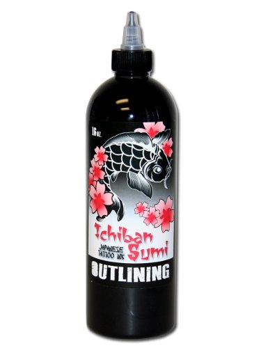 Tattoo Ichiban Sumi Outlining Ink 16 Oz Bottle