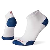Smartwool PhD Run Ultra Light Low Cut Sock - Men's White/Apine Blue Large