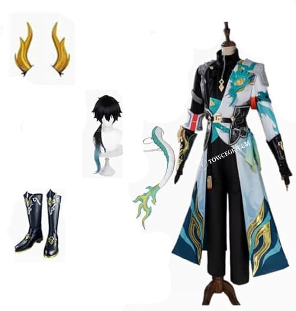 崩壊スターレイル 丹恒・騰荒 コスプレ衣装＋ウィッグ Lサイズ 五次元 崩壊スターレイル コスプレ 丹恒・騰荒 SP衣装 ※ウィッグ 靴