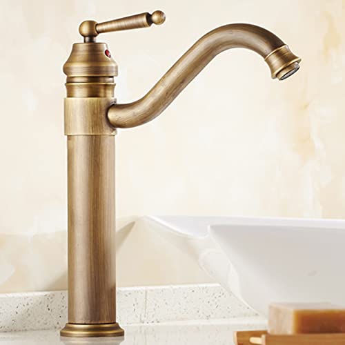 Robinet de lavabo de salle de bain en laiton antique noir chic - 5