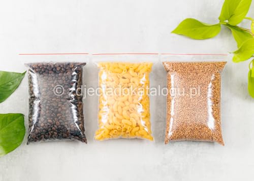 Pakico | 100 Plastikbeutel 6 x 8 cm Wiederverschließbare Durchsichtige | Dick und Haltbar | Verschlussbeutel | Kekstüten | Schmuckverpackungen | Lebensmittelbeutel | Kleine Ziplock-Beutel