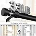 KAMANINA Black Curtain Rod 32 to 144 Inch (2.6-12 Feet), 1 Inch Heavy Duty Curtain Rods for Windows, Modern Adjustable Drapery Rods with End Cap (32