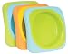 Beaba Soft Plate Set - Stackable with Slip Resistant Base, Set of 3