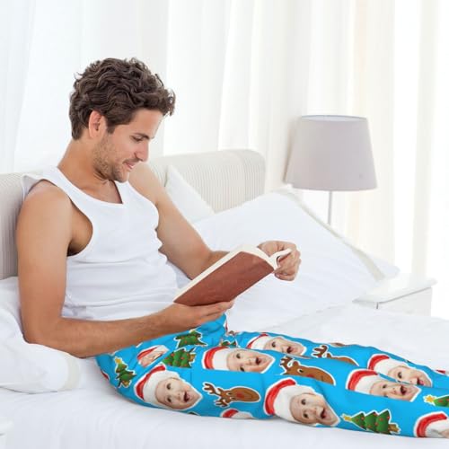 Custom Pajama Pants for Women Men Design Your Own Personalized Pajama Bottoms with Photo Face3