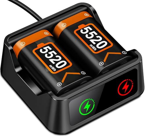 Hasacool 5520mWh Xbox Akku Ladestation mit LED