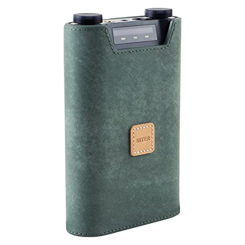 Miter Case For Shanling H7, Handmade Italy Pueblo Leather Case Cover For H7 (Dark Green) #TOP2