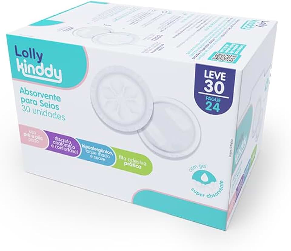 Absorvente para Seios 30 Unidades Lolly