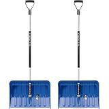 Prosperplast Schneeschieber – große Schaufel mit stabilem Alustiel, langlebig & leicht | Schaufel 55 x 38,5 cm | Gesamtlänge 145 cm | ideal für Schnee & EIS (1)