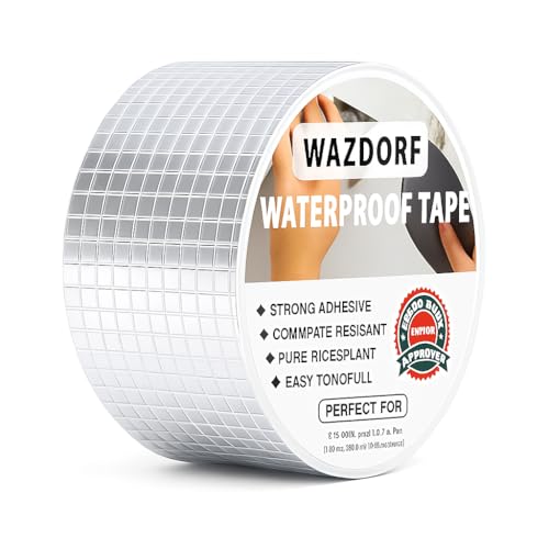 Wazdorf Heavy-Duty Aluminum Adhesive Tape for Roof & Surface Leak ...