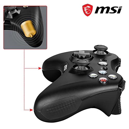 msi Force GC30 V2 Black Wireless Gaming Controller, Dual Vibration Motors, Dual Connection Modes, Interchangable D-Pads, Compatible with PC & Android by msi - Image 7