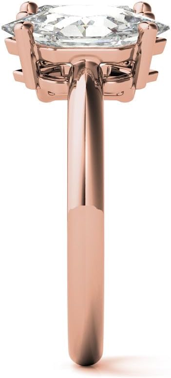 Emerald & Marquise Moissanite Engagement Ring 2-Stone Moi et Toi Design 10k 14k 18k Gold & 925 Sterling Silver Christmas Gift For Women Search this page