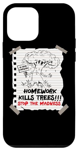 Homework Kills Trees First Last Day Of School Students �W���[�N �X�}�z�P�[�X iPhone 12 mini �p