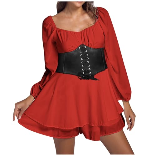 Corset Renaissance victorien et robe de cocktail fluide pour fête et carnaval