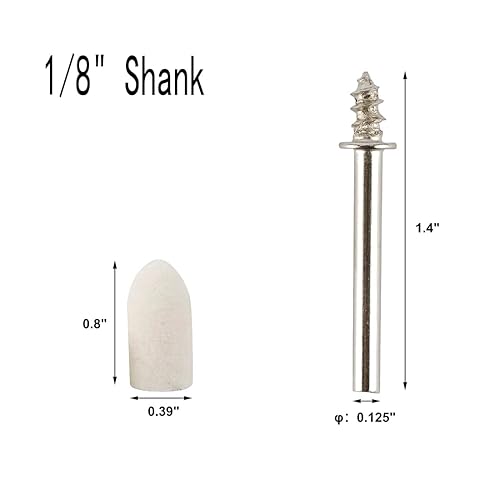 Miniatura 2 de Luo ke 20 brocas de pulido de lana giratorias, cono de pulido de fieltro de lana en forma de bala de 18 pulgadas, se adapta a la herramienta