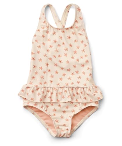 Image of Toddler Girls One Piece Swimsuits Crossback Backless Bathing Suit Whale Dolphin Shark Swimwear with Ruffle Butt UPF50+