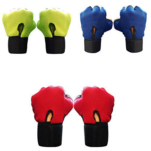 5 O CLOCK SPORTS Leather Gym Gloves with Wrist Support for Men (Multicolour, Pack of 3 Pairs, Free Size) (B079XZLY54) Amazon Price History, Amazon Price Tracker