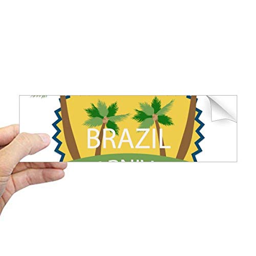 Adhesivo para parachoques de Brasil rectangular para decoración exterior
