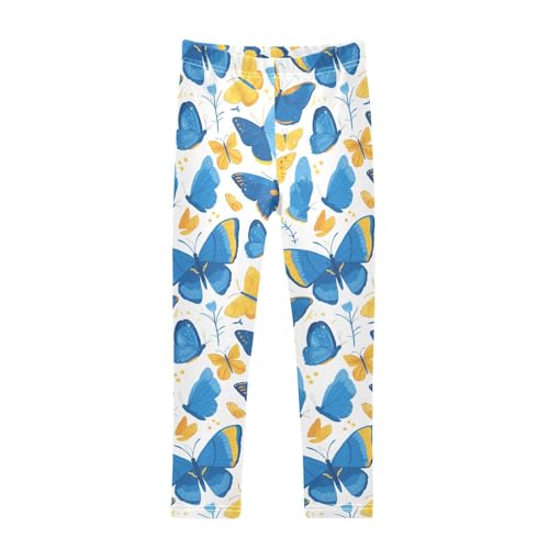 KLL Butterfly Beautiful Toddler Girls Athletic Leggings Stretch High Waisted Dance Pants Gym