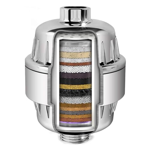 Image of Universal Shower Filter for Hard Water | 15 Stage Water Purifier Filter | Reduces Chlorine & Impurities | Improves Hair & Skin | Universal 1 /2 Inch Shower Head Filter