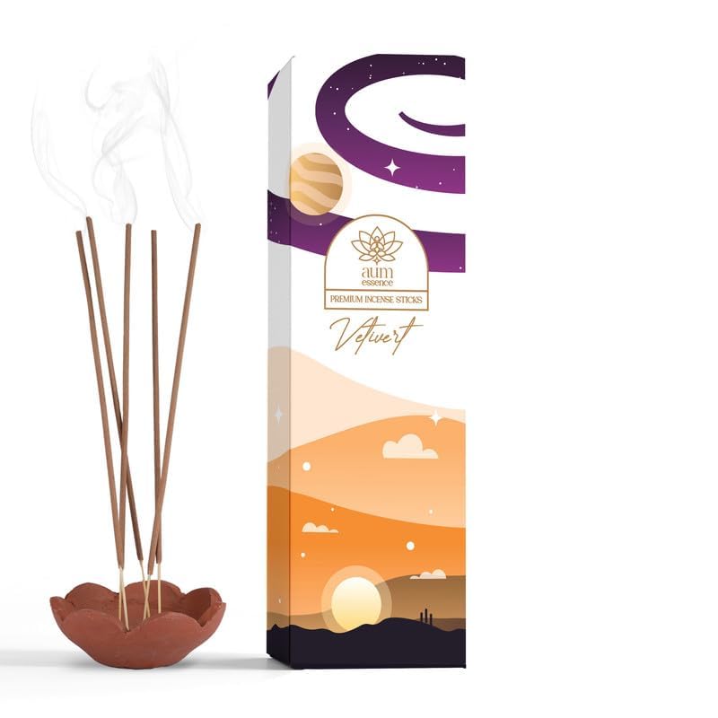 Aum Essence Agarbatti Sticks | Calming Vetiver Incense for Pooja & Refreshing Ambience | Extended Burn Time of 30 Minutes | Authentic Woods Agarbatti for Rituals & Serenity(70 Sticks) (B0CVH2NQSS) Amazon Price History, Amazon Price Tracker