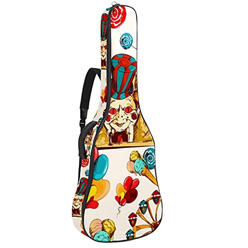 Housse guitare de transport 106 cm au design cirque rétro unique