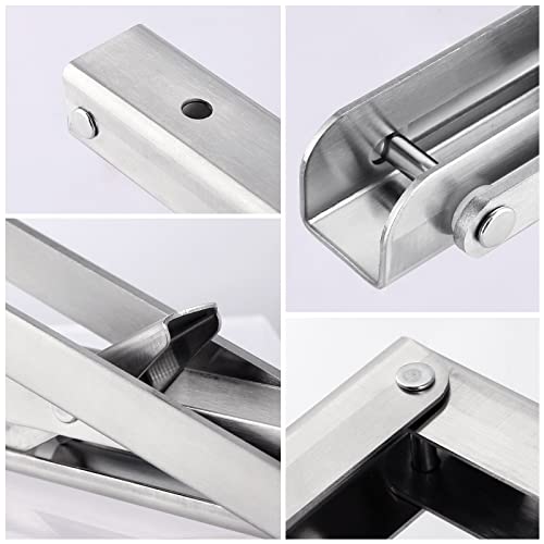 Viesap Klappkonsole 300mm, 2 Stück Klappkonsole Schwerlast, Edelstahl Klappkonsole Klapptisch Wand, Klappregalhalterungen, Tragfähigkeit 50kg, Für Platzsparende Haus Küche Büro Klapptisch Wandmontage.