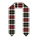 Bagea-Ka Red Buffalo Check Plaid Tartan Pattern Graduation Shawl Print Stoles Graduate Sash Unisex Congratulation Gifts