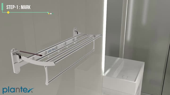 Plantex Stainless Steel Towel Holder in Bathroom/Towel Holder/Bathroom Towel Hanger for Wall/Towel Rack/Bathroom Accessories (24 Inch) Chrome Finish