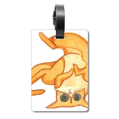 Étiquette valise chat orange Miaoji pour ne plus jamais perdre son sac de voyage