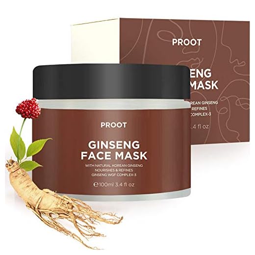Ginseng Face Mask | 52.9% Korean Red Ginseng Extract | Anti-Aging Formula for Wrinkles, Fine-Lines, Firmness and Elasticity | Korean Skin Care, Vegan, Cruelty-free | 3.4 fl. oz.