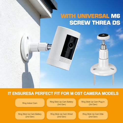 Okeno Select 2 Stück Wandhalterung für Überwachungskameras, 360° Verstellbare Kamera-Montagehalterung Kompatibel mit Kameras (Batterie/Netzteil/Indoor) für Innen- und Außenbereich