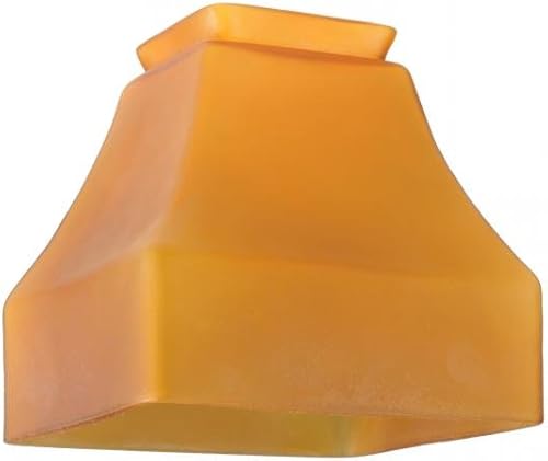 Meyda Tiffany 101510 Iluminación, 5 pulgadas cuadradas, ámbar esmerilado