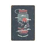Jasper National Park Waterbottle Bear Canadian Rockies Canada Animal Novedad Retro Cartel de metal de estaño 20.3 cm x 30.5 cm Cartel de metal en relieve Vintage Cartel de aluminio Retro Regalo