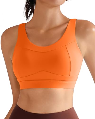 Image of RUNNING GIRL High Impact Sports Bras for Women,Racerback Running Bra Workout Crop Tank Tops Longline Sports Bra Push up