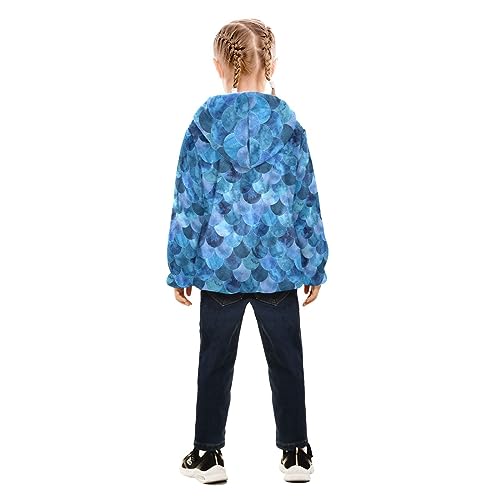 Navy Blue Mermaid Boys Fleece Hoody Jacket Zip Up Coat Warm Fall Winter Plush Jacket Long Sleeve Outerwear4