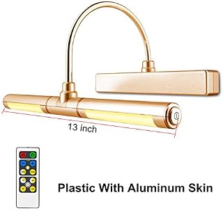 LUXSWAY Wireless Picture Light Battery Operated, Remote Control Painting Light with Rotatable Light
