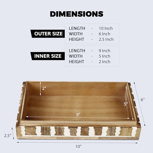 Image of Handicrafts Home 10x6x2.5 Decorative Box Handmade Storage Organizer Boxes with Lids Keepsake Gift Trinket Box Display Box, Kept Safari