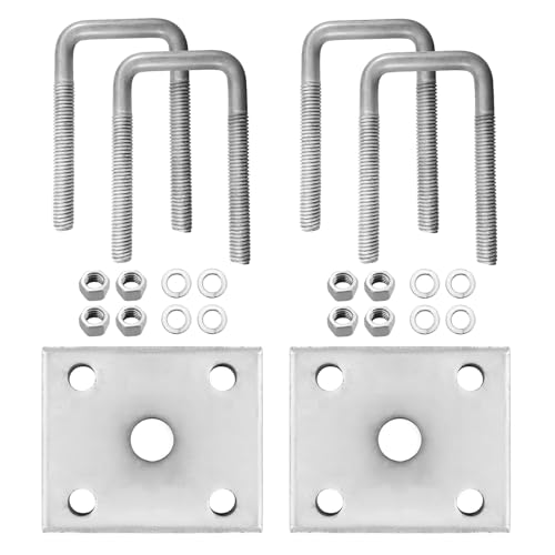 Square U Bolts & Tie Plate Kit for 1-1/2