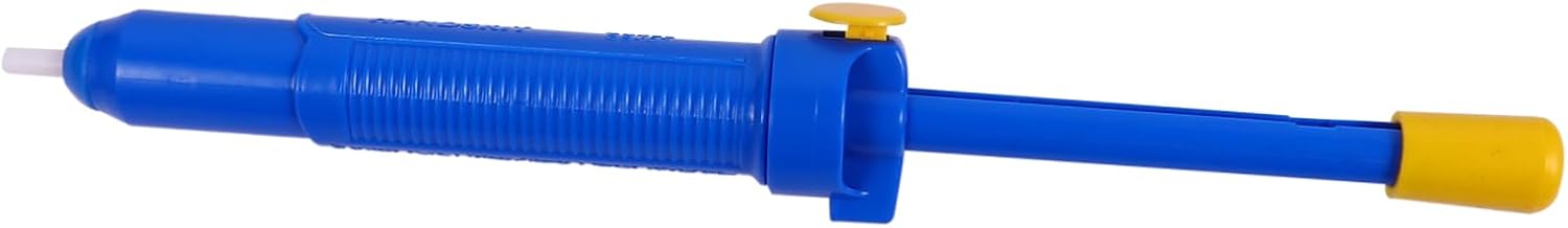Manual Desoldering Pump Solder Sucker Long Handle Plastic Hand Tool | Beginner-friendly, Professional Use, Ambidextrous Grip, for Components and Resistors during Repair
