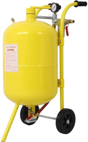 10Gal Pot Sandblaster, 125 Psi Pressure Sand Blasting Complete Kit for Paint, Stain, Rust Removal and Special Surface Treatment of Material