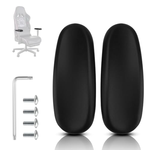 SINOLUXE Armrest pad caps for AutoFull C3 Gaming Chair - Ergonomic Gaming Chair armrest Replacement Parts, arm Pads for AutoFull C3 Chair（Black）