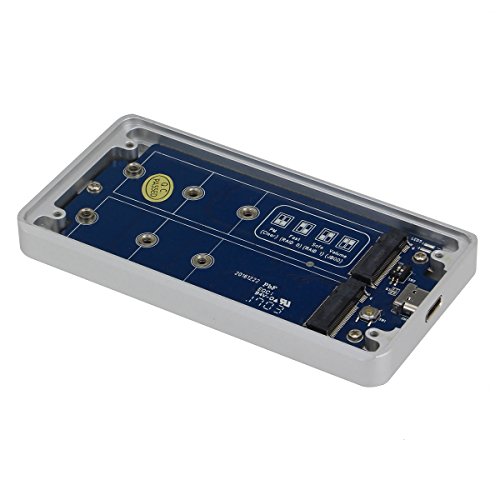 SEDNA - Caja externa RAID USB3.1 Type C para Dual M2 NGFF SSD miniatura 3