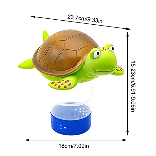 Schildkröte Chlordosierschwimmer | Krokodil Pool Dosierschwimmer Für 1- Und 3-Zoll-Tabletten | Dosierung Pool Chemischen Spender | Chlor Dosierer Chemikalien Spender Für Alle Tabs Und Chlortabletten