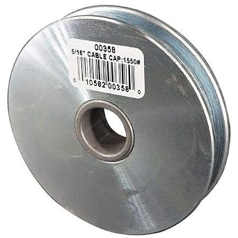Sheave, Wire Rope, 5/16" Max Cable Size, 1550 lb. Max Load